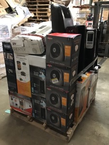 PALLET OF ASSORTED HEATERS DIFFERENT SIZES & CONDITIONS ORIGINAL COSTUMER RETURNS