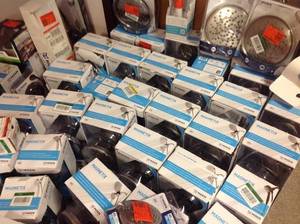 Lot with assorted Moen Shower Sprayers, Head and other items original costumers returns