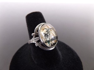 lot 40 image: Antique .925 Sterling Silver Palm Tree Ring Size 8