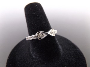 lot 51 image: .925 Sterling Silver Crystal Infinity Ring Size 8