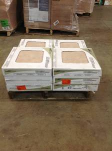 lot 30 image: Pallet whit 10 cases of TrafficMASTER Island Sand Beige 16 in. x 16 in. Ceramic Floor and Wall Tile (15.5 sq. ft.  case) new