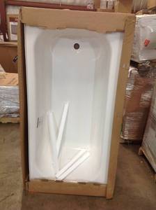 lot 34 image: Bootz Industries Maui 60 in. Right Drain Rectangular Alcove Soaking Bathtub in White