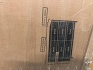 lot 114 image: Cannery Bridge 6-Drawer Mystic Oak Dresser by  SAUDER not used