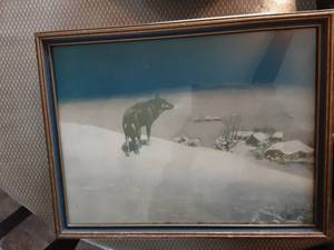 lot 65 image: Vintage Wolf Picture