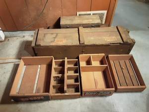 lot 89 image: Lot Of Primitive Boxes & Crates