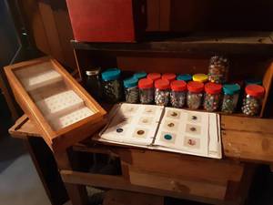 lot 100 image: Large Vintage Marble Collection With Display Case &  Photo Album