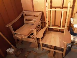 lot 121 image: 2-Wood Project Chairs