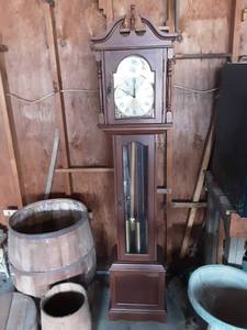 lot 153 image: Tempus Fugit Grandfather Clock 16x10x74