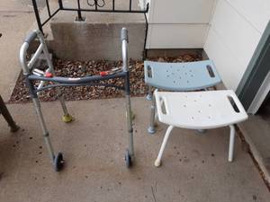 lot 164 image: Walker & 2-Shower Chairs