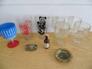lot 68 image: Glasses - Belt Buckle - Ashtray