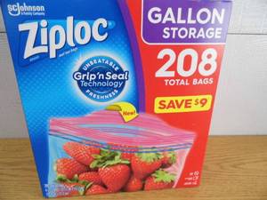 lot 103 image: Ziploc Gallon Bags
