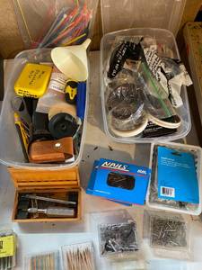 lot 117 image: Box of Misc Shop Supplies