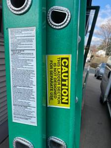 lot 138 image: Keller 24 Foot Fiberglass Extension Ladder