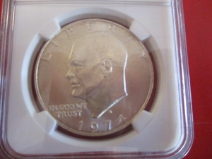 NGC Certified 1974 S (San Francisco Mint) MS 67 Eisenhower Silver Dollar