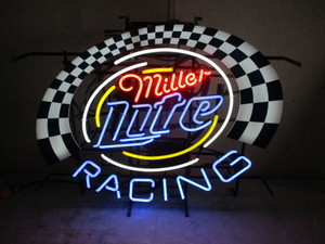 Miller Lite Beer Sign (Racing)