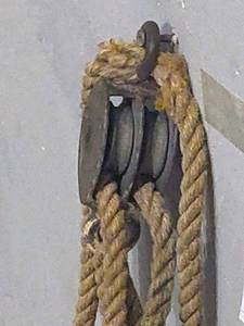 lot 57 image: 2 Pulleys & Old Rope...
