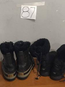 lot 87 image: Black Tall Uggs (Size 9-10) & Sorel...