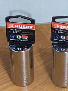 lot 60 image: (5) 1 18, 12 Inch Drive Sockets...