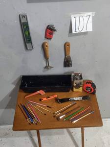 lot 107 image: Tape Measure, Scrub Buds, Paint Sup...