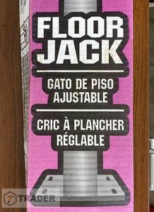 lot 123 image: Adjustable Floor Jack, new