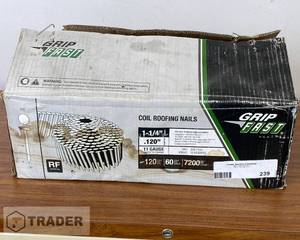 lot 239 image: Coil Roofing Nails 1-14