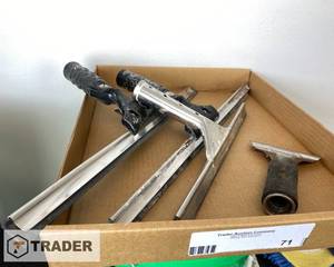 lot 71 image: Three Squeegees and a Mop Holder - SHIPPING AVAILABLE