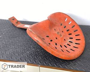 lot 85 image: Antique Red Tractor Seat - SHIPPING AVAILABLE