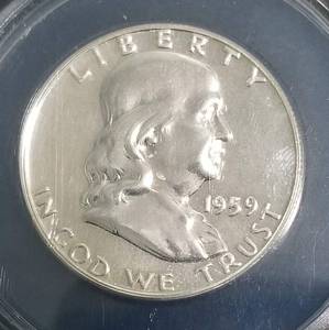 1959 PROOF FRANKLIN HALF DOLLAR PF66 ANACS