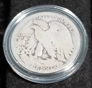 1917-S REVERSE WALKING LIBERTY HALF DOLLAR IN AIRTITE