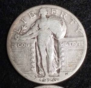 3 STANDING LIBERTY QUARTERS 1926-D 1928-S 1929