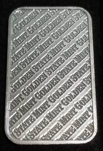 1 TROY OZ. .999 FINE SILVER BAR GOLDEN STATE MINT
