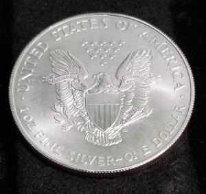 1998 AMERICAN SILVER EAGLE 1 TROY OZ. .999 FINE SILVER DOLLAR
