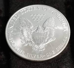 1999 AMERICAN SILVER EAGLE 1 TROY OZ. .999 FINE SILVER DOLLAR