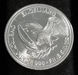 1 TROY OZ. .999 FINE SILVER ENGELHARD THE AMERICAN PROSPECTOR