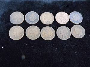 Lot of 10 Indian Head Pennies