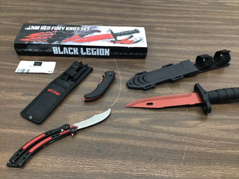 Black Legion Red Fury Knife Set