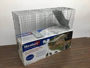 lot 12 image: Havahart Large 1-Door Professional Live Animal Cage Trap for Raccoon, Opossum, Groundhog, and Feral Cat