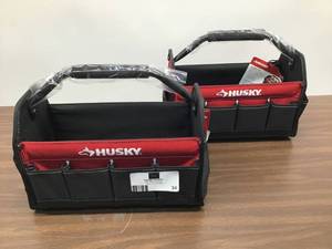 lot 34 image: Lot Of 2 Husky 15in Tool Tote