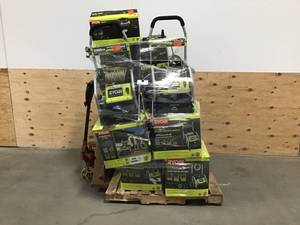 lot 41 image: Entire Pallet Of Ryobi Pressure Washers 1,7002,000PSI