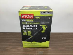 lot 2 image: Ryobi 40-Volt Lithium-Ion Cordless Leaf VacuumMulcher