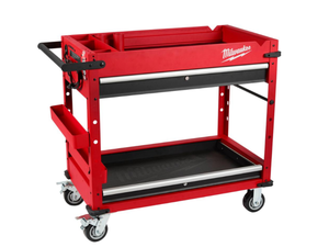 lot 1 image: Milwaukee 40in 2 Drawer Steel Work Cart