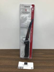 lot 46 image: Victorinox Swiss Army Cutlery Fibrox Pro Curved Boning Knife, Flexible Blade, 6-Inch