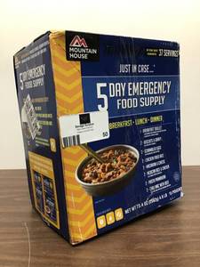 lot 50 image: Mountain House Just in Case 5-Day Emergency Food Supply Kit