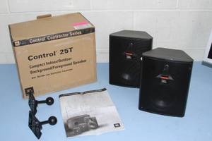 PAIR of JBL Control 25T Indoor  Outdoor Professional Audio Loudspeakers Speakers - in Box