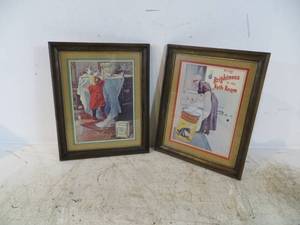 lot 37 image: 2 Framed Advertisements