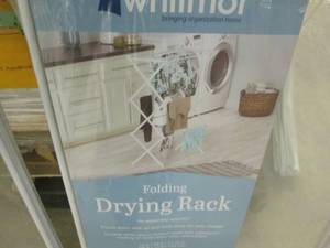 lot 27 image: Whitmor Folding Drying Rack open pk...