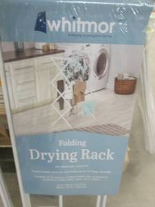 lot 28 image: Whitmor Folding Drying Rack open pk...