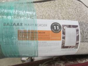 lot 36 image: Bazaar Wavy Border CreamBrown 5 ft...