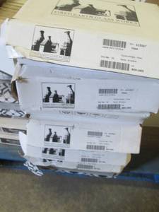 lot 123 image: 6 Cases of 25pc Fired Earth Glass W...