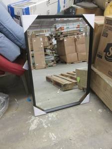 lot 132 image: Calter Rectangle Black Wall Mirror ...